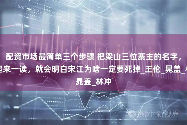 配资市场最简单三个步骤 把梁山三位寨主的名字，连起来一读，就会明白宋江为啥一定要死掉_王伦_晁盖_林冲
